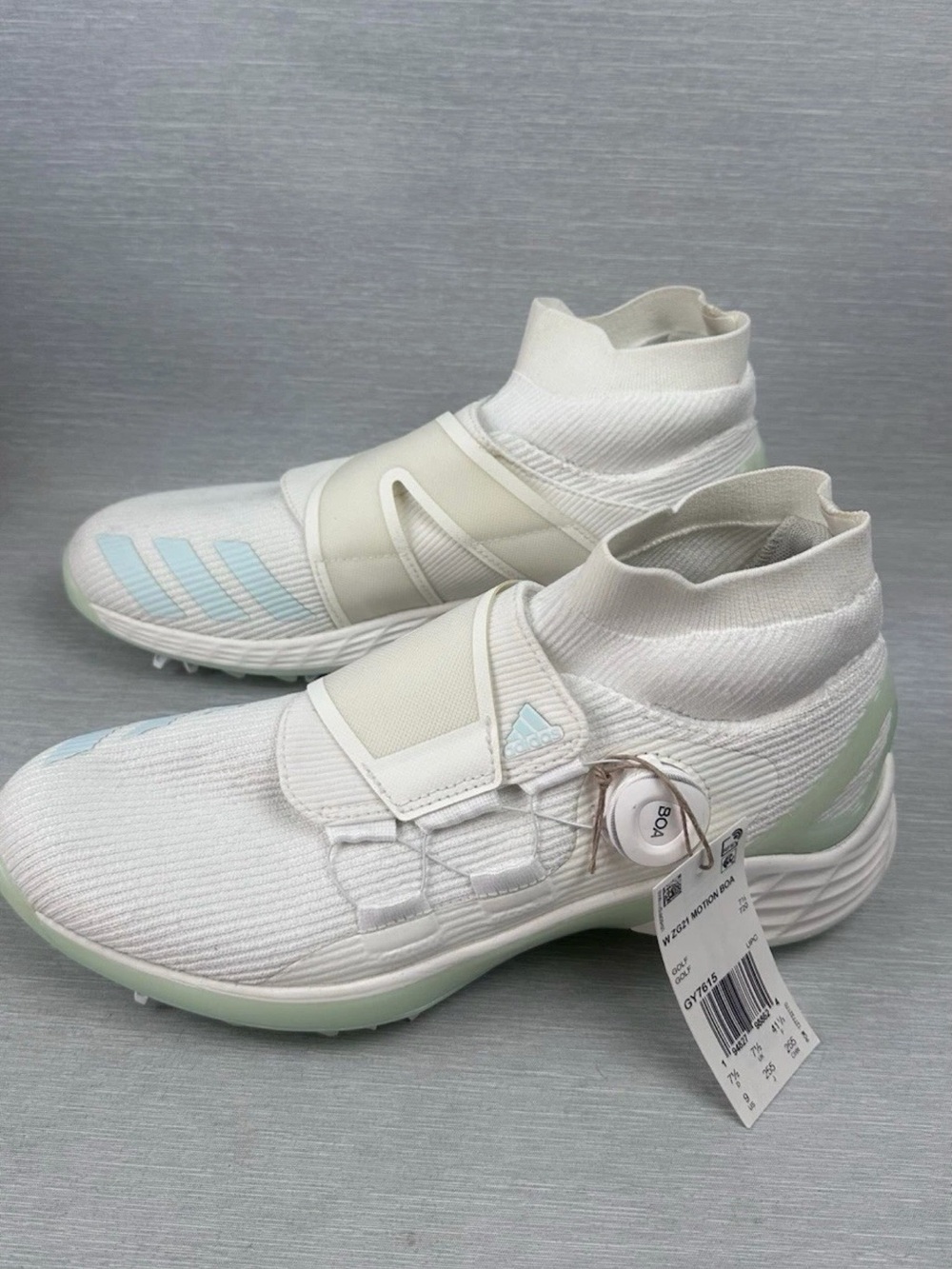 Adidas Zg21 Motion Primegreen Boa Mid Cut Golf Shoes Women’s Size 9 White Mint